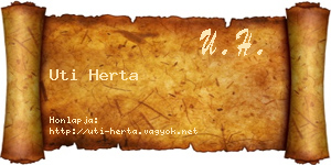 Uti Herta névjegykártya